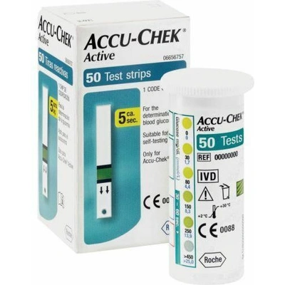 ACCU CHEK Active Test Strips Blood Medical 50 Sheets Diabetic Check Expire 2023