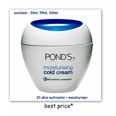 POND'S Cold Cream Soft Glowing Skin Moisturizer Body Face 10 Skin Nutrients - 100 ml