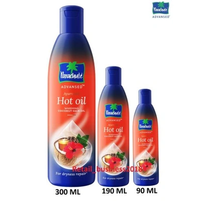 Parachute Advansed Ayurvedic Hot Oil, Warming Coconut Hair Oil,Frizz Free Hair - 90ml