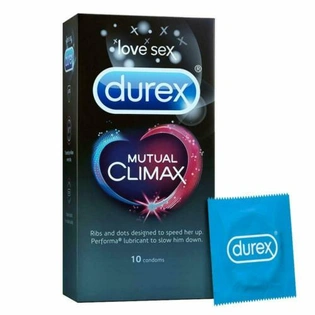 Durex Mutual Climax Condoms Extra Dotted and Ribbed for Pleasure Performa Lubric - 30 condems