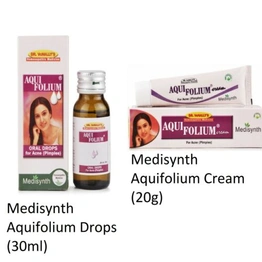 Medisynth Aquifolium Drops & Cream - Treats Acne & blackheads