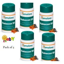 5 Pack Himalaya Diabecon DS / Helps control Blood Sugar