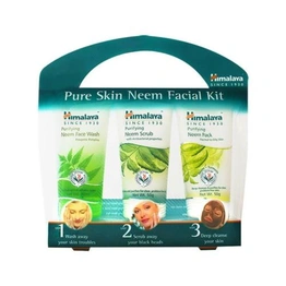 HIMALAYA HERBALS - NEEM FACIAL KIT - Face Wash & Neem Scrub & Neem Pack - 150ml