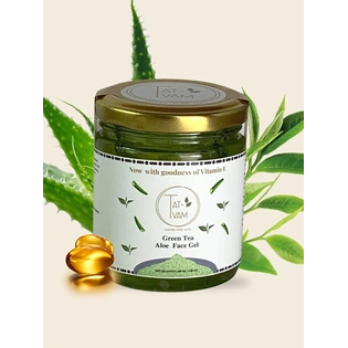 Organic Aloe Vera Green Tea Face Gel with Vitamin E