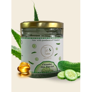 Organic Aloe Vera Face Gel with Pure Cucumber extract & Vitamin E