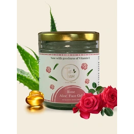 Organic Aloe Vera Face Gel with Pure Rose Extract & Vitamin E