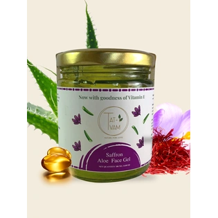 Organic Aloe Vera Face Gel with Iranian Saffron Extract & Vitamin E