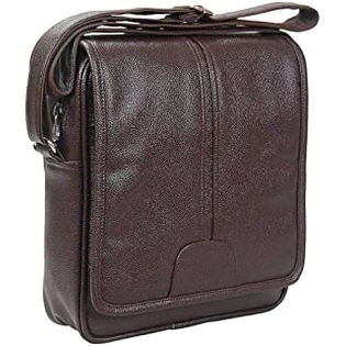 Sphinx Artificial Leather Long Flap Cross-Body Sling Bag for Men/Boys - (L x B x H: 30 x 25 x 7 cm) (Dark Brown)