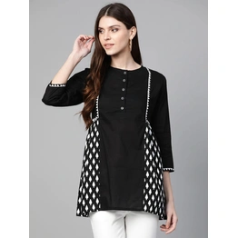 Bhama Couture Women Black & White Printed Tunic