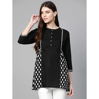 Bhama Couture Women Black & White Printed Tunic