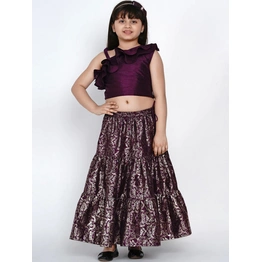 Bitiya by Bhama Purple Ready to Wear Lehenga with Blouse