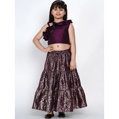 Bitiya by Bhama Purple Ready to Wear Lehenga with Blouse