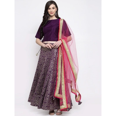 Bhama Couture Purple Ready to Wear Lehenga & Blouse with Dupatta