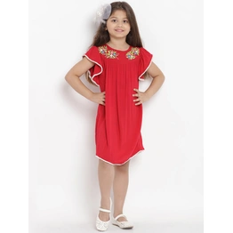 Bitiya by Bhama Girls Red A-Line Dress