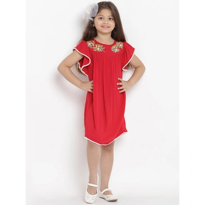 Bitiya by Bhama Girls Red A-Line Dress