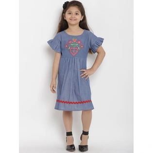 Bitiya by Bhama Girls Blue A-Line Dress