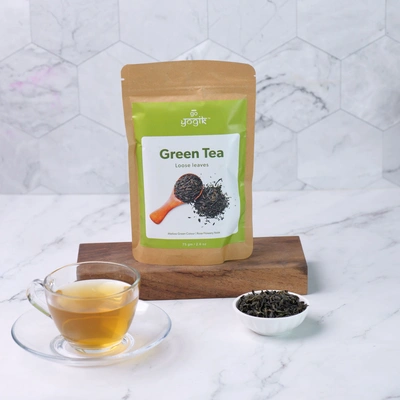 Go-Yogik Organic Loose Green Tea 75g | Himalayan tea