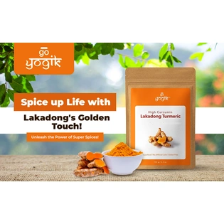 Go-Yogik Lakadong Turmeric Powder -150g | 9% Curcumin - Lab Tested, Gluten Free, No Additives, Organically Grown in himalayas. Direct from India