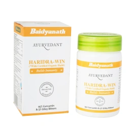 Baidyanath Ayurvedant Haridra Win 60Caps Certified Organic Haldi It May Help To Boost Energy