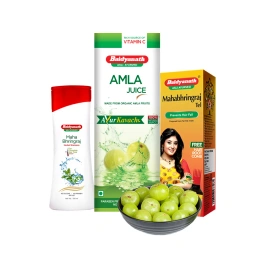 Baidyanath Mahabhringaraj Tel & Amla Juice With Mahabhringraj Herbal Shampoo For Control Hair Fall