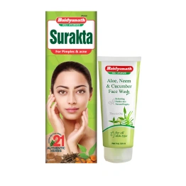 Baidyanath Surakta 450Ml With Aloe Neem Cucumber Facewash 100Ml