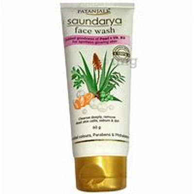 Patanjali Ayurveda Saundraya Orange Peel, Neem, Tulsi & Aloe Vera Face Wash