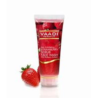 Vaadi Herbals Value Pack of Strawberry Scrub Face Wash With Mulberry Extract