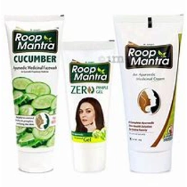 Roop Mantra Combo Pack of Cucumber Face Wash 115ml, Zero Pimple Gel 15gm & Face Cream 60gm