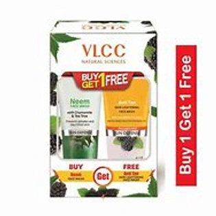 VLCC Natural Science Neem Face Wash with Anti Tan Skin Lightening Face Wash Free (150ml Each)