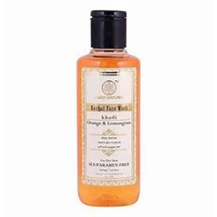 Khadi Organique Natural Face Wash Orange and Lemongrass SLS Paraben Free