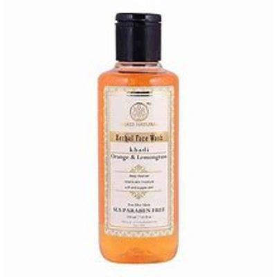 Khadi Organique Natural Face Wash Orange and Lemongrass SLS Paraben Free