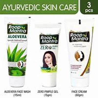 Roop Mantra Combo Pack of Neem Face Wash 115ml, Zero Pimple Gel 15gm & Face Cream 30gm