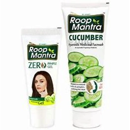 Roop Mantra Combo Pack of Cucumber Face Wash 115ml, Zero Pimple Gel 15gm & Face Cream 30gm