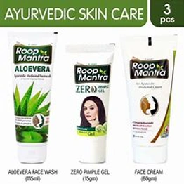 Roop Mantra Combo Pack of Neem Face Wash 115ml, Zero Pimple Gel 15gm & Face Cream 60gm