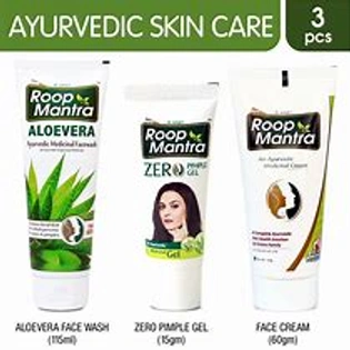 Roop Mantra Combo Pack of Neem Face Wash 115ml, Zero Pimple Gel 15gm & Face Cream 60gm