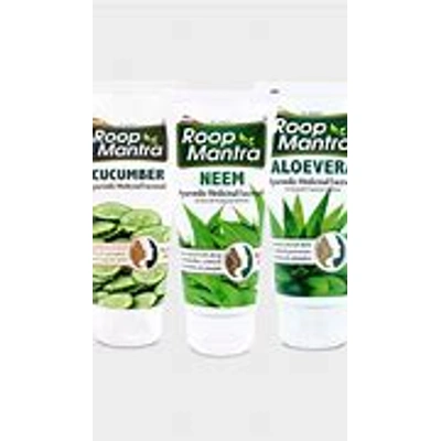 Roop Mantra Combo Pack of Cucumber, Neem & Aloevera Face Wash (50ml Each)