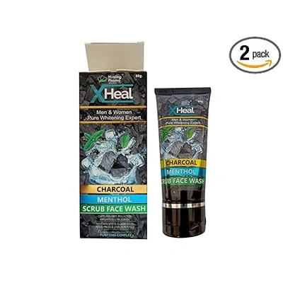 Healing Pharma X Heal Scrub Face Wash Charcoal Menthol