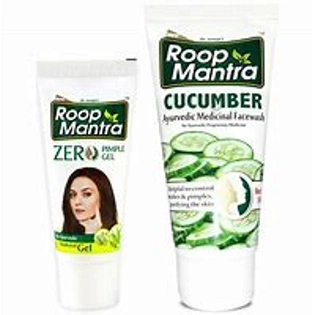 Roop Mantra Combo Pack of Zero Pimple Gel 15gm & Cucumber Face Wash 50ml