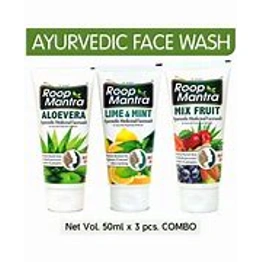 Roop Mantra Combo Pack of Mix Fruit, Neem & Lime Mint Face Wash (50ml Each)