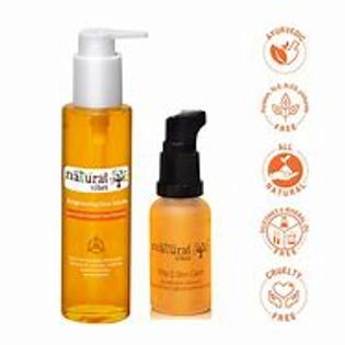 Natural Vibes Combo Pack of Brightening Face Wash 120ml and Vita C Face Serum 30ml