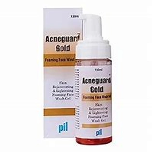 PIL Acneguard Gold Foaming Face Wash Gel - Clears Acne, Pimples & Clogged Pores - 100% Natural Ingredients