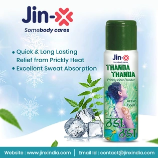 JINX THANDA THanda Prickly Heat Powder (Neem Tulsi)