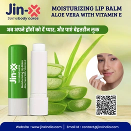 JIN-X Moisturising Lip Balm Stick Aloe Vera with Vitamin E