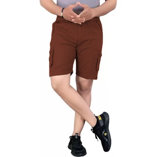 MENS HALF SHORTS DARKBROWN