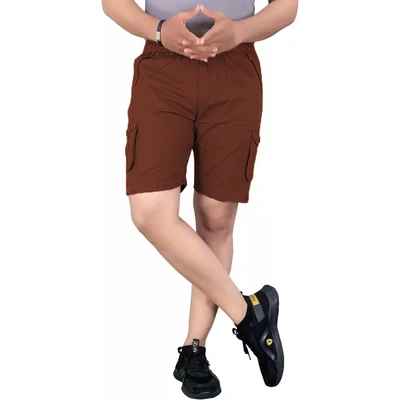 MENS HALF SHORTS DARKBROWN