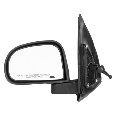 RMC Car side mirror suitable for i10 Era with lever (2007-2010) (ABS & Glass) | Non Auto Fold | manually operated (Black)