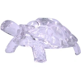 craftfry Crystal Tortoise for Feng Shui Vaastu Gift Career, Luck, Money and Wealth Decorative Showpiece - (4cm*5.5cm*8.5cm), (73g), (crystal clear) Decorative Showpiece - 4 cm (Glass, Clear)