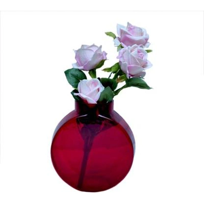 craftfry Glass Vase (16 cm., Red)