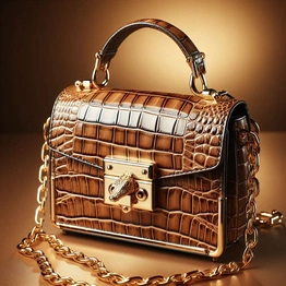 Luxury Crocodile Leather Handbag for Women - Statement Piece