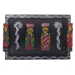 Handcrafted Decorative Wooden TRAY RAJA RANI